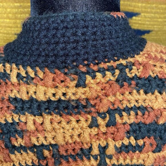 Vintage Handmade Knit Fall Button Up Sweater. OOAK. Medium. Autumn Harvest Vibes - Picture 11 of 15